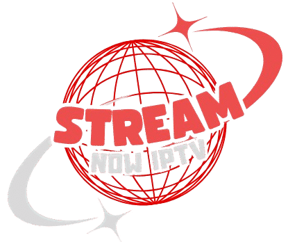 StreamNowIPTV homepage banner showing IPTV service with live TV, movies, and sports